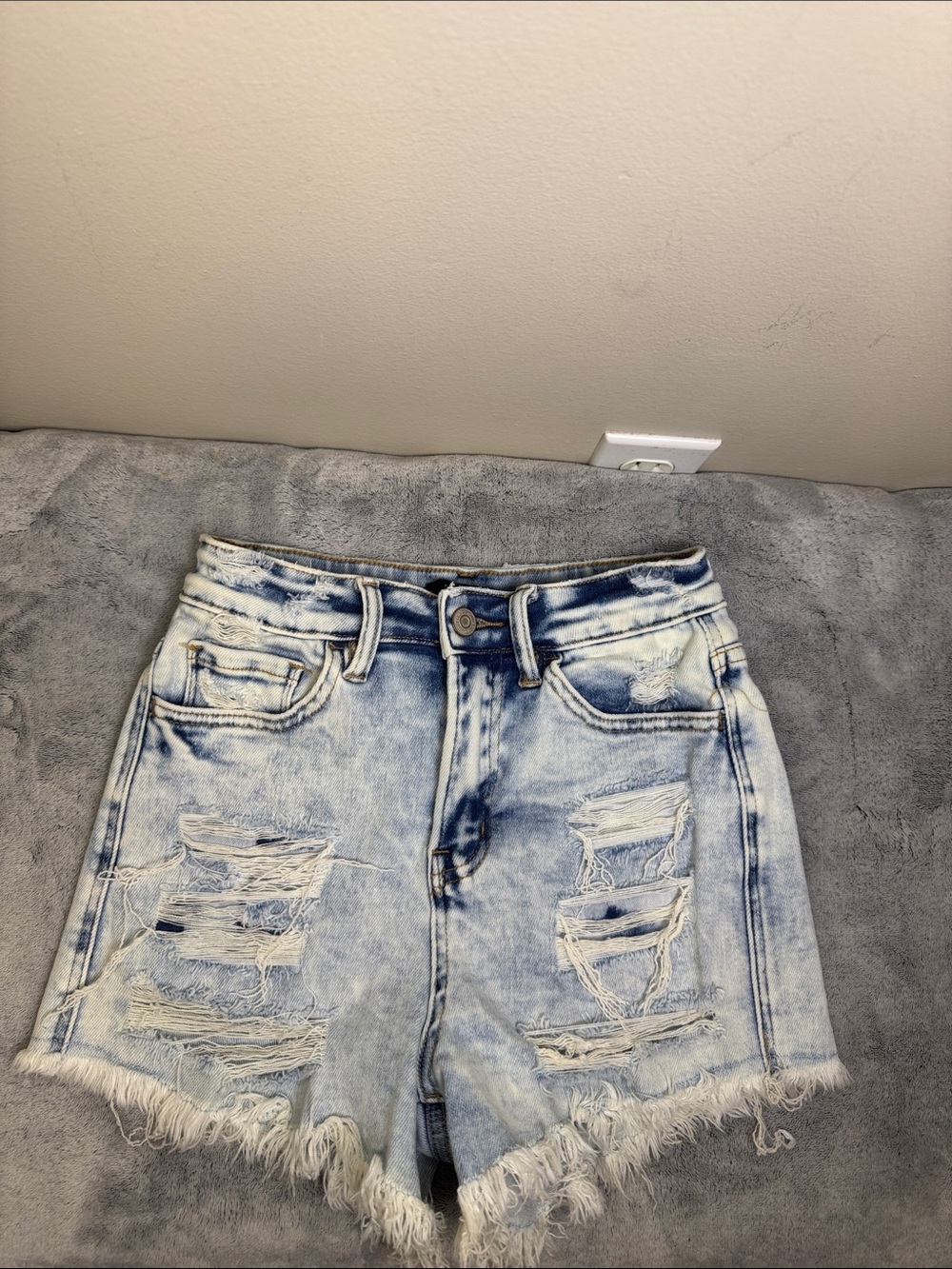 Flying Monkey Ultra High Rise Denim Stretch Cutoff Shorts - Size 24